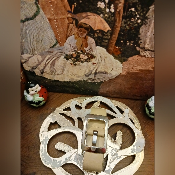 Express Italian Leather Belt, Size S, Cream,MADE IN ITALY🇮🇹 NICE! 🛍👖 - Picture 10 of 12